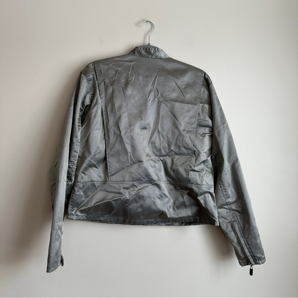 Harley Davidson Silver Moto Cropped Riding Jacket XL - Picture 3 of 13